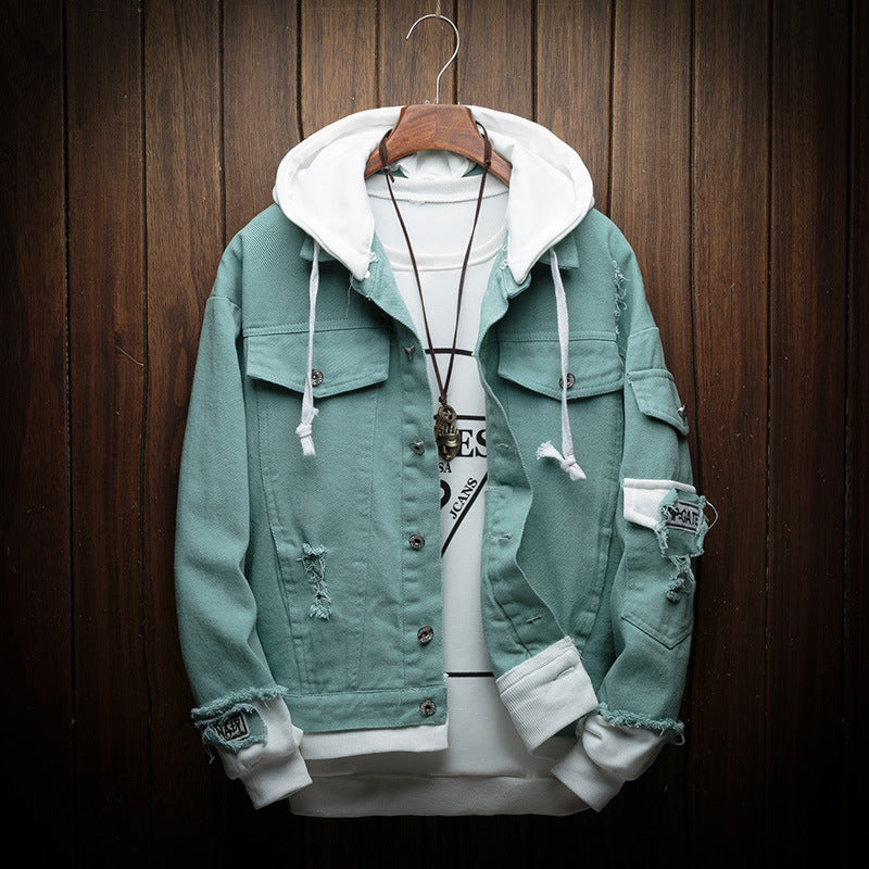 Hooded Denim Jacket Pi-Mart