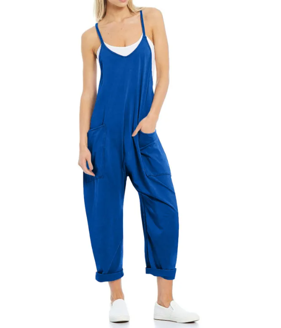 Women's Pocket Knit Jumpsuit Pi-Mart