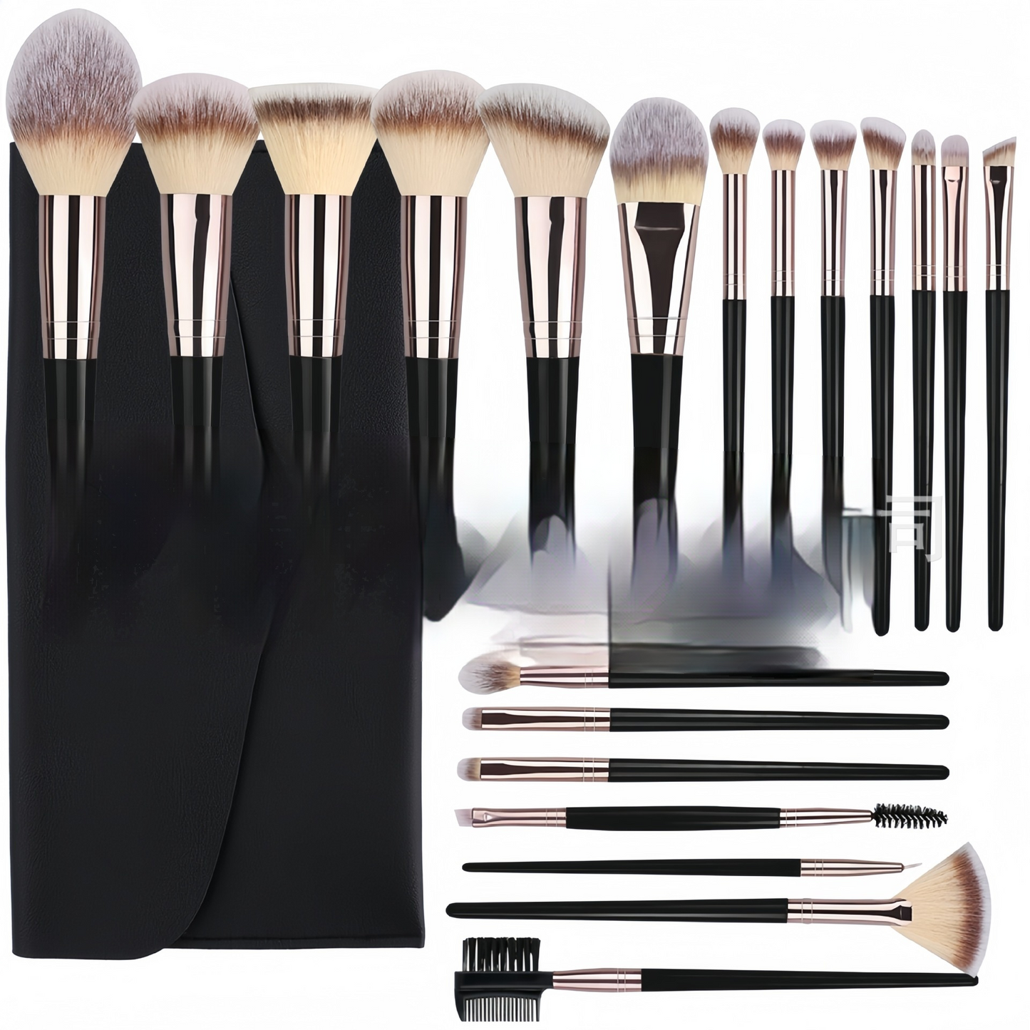 Black Makeup Brush Set – Face & Eyes LadyShow.Store