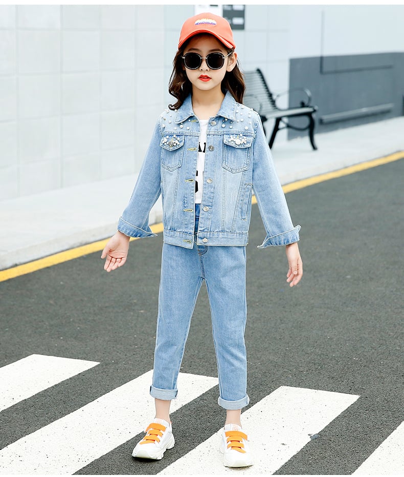 Children's Girls Denim Jacket Pi-Mart