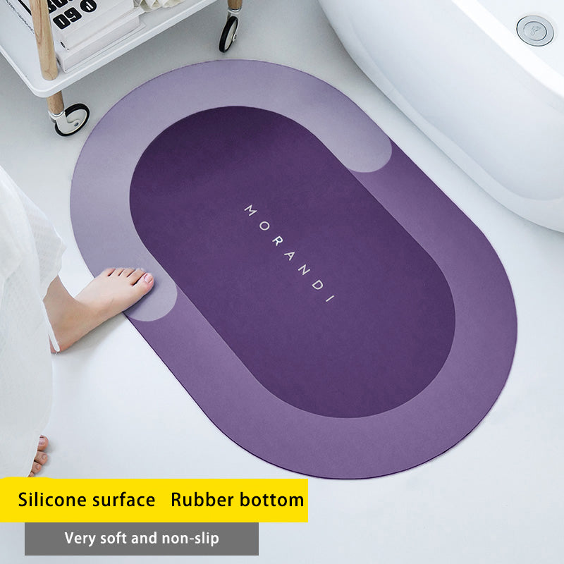 Diatom Mud Absorbent Pad Toilet Floor Mat Soft Non-slip