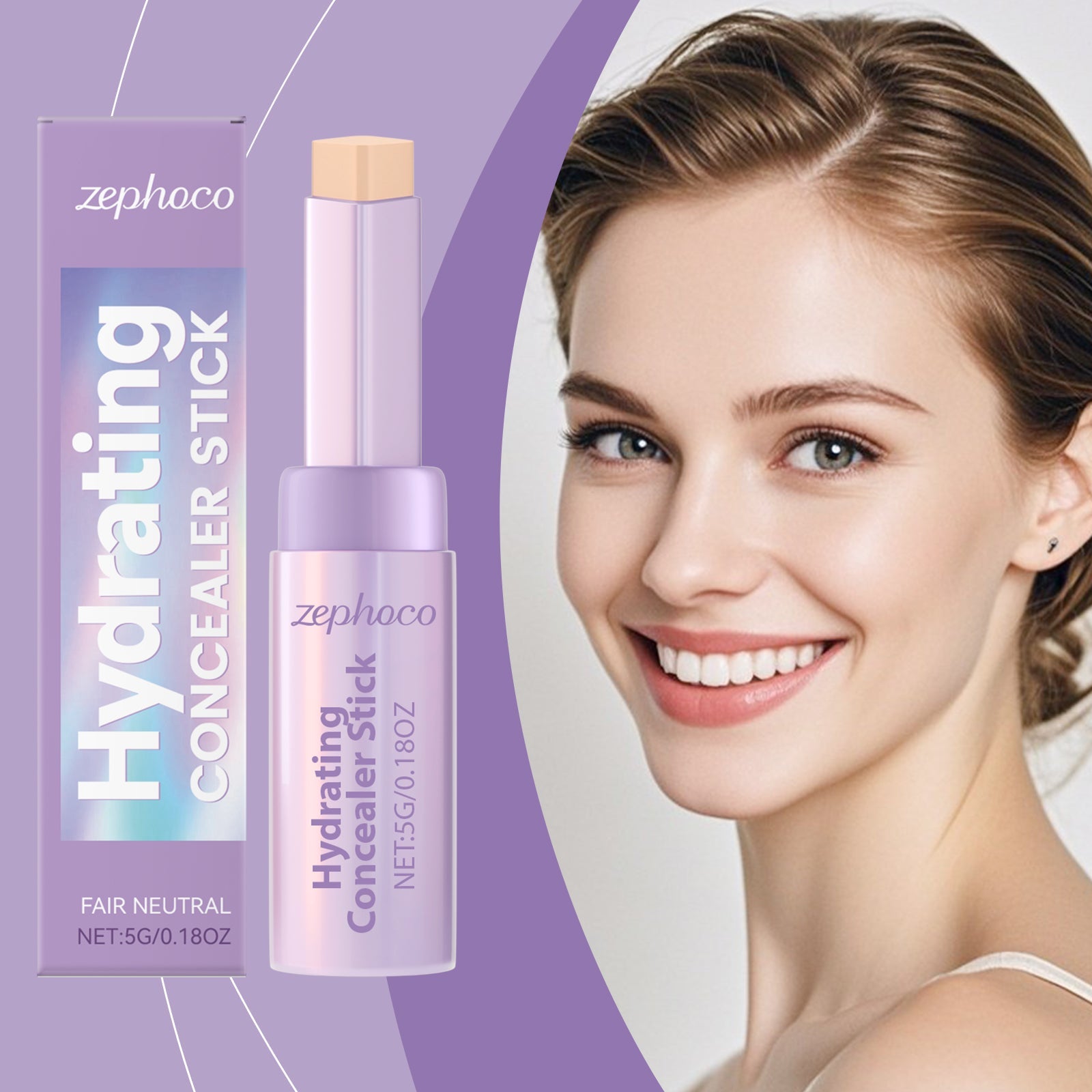 Contour And Concealer Stick Ivory White Tri Light Beauty