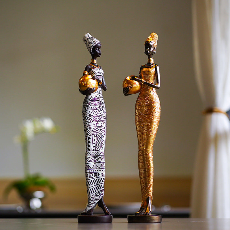 Sculpture Decorations For Black Women Figures PearlNestDecor.com