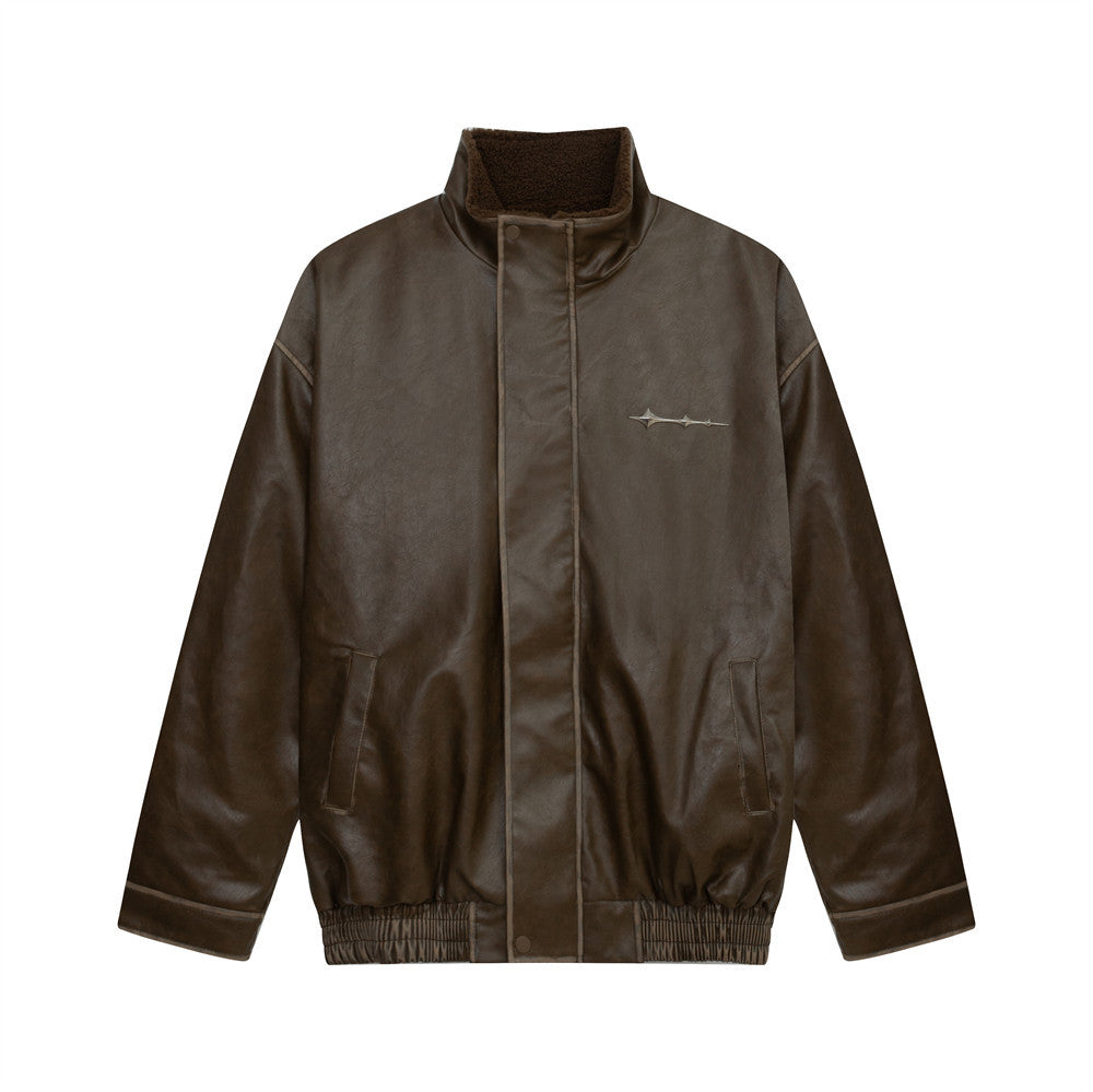 Leather Clothing With Stand Collar Coat For Men Best YouTube Store