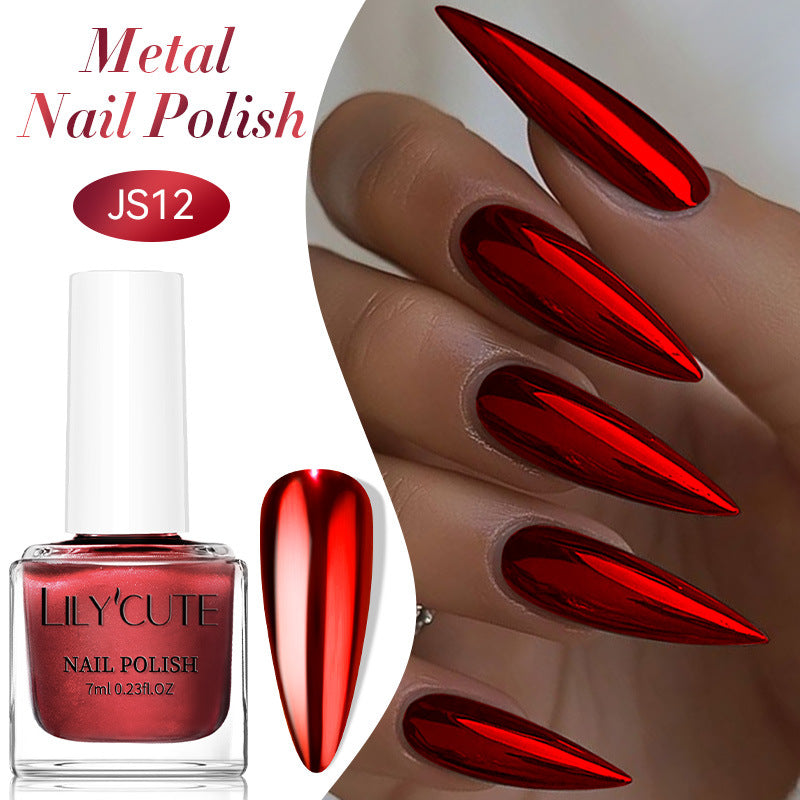 Quick-dry Metallic Mirror Nail Polish, No Baking Required LadyShow.Store