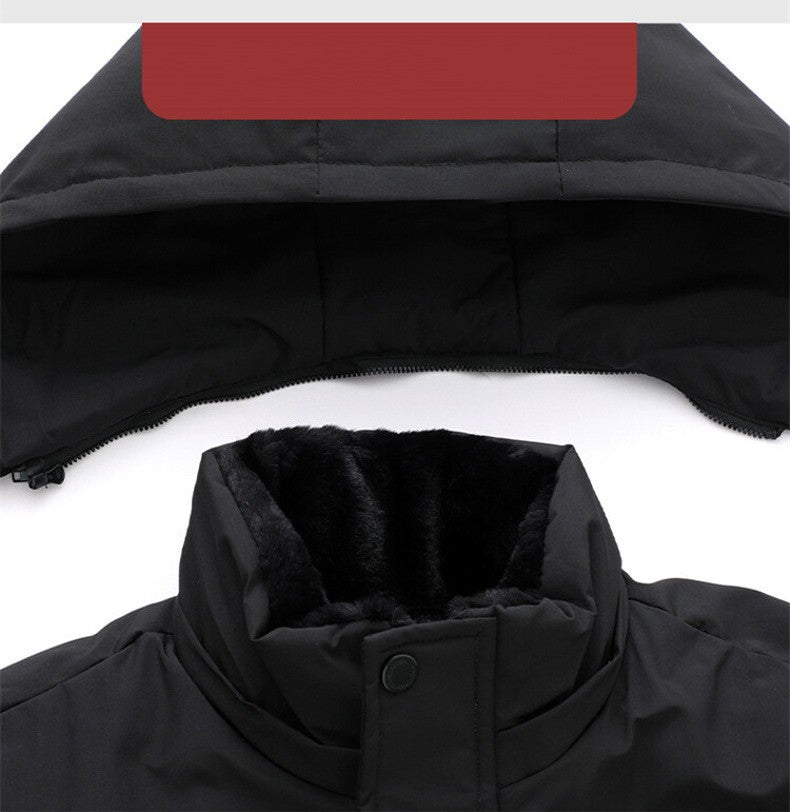 Men's Coat Winter Thick Cotton Clothing Removable Hat Best YouTube Store