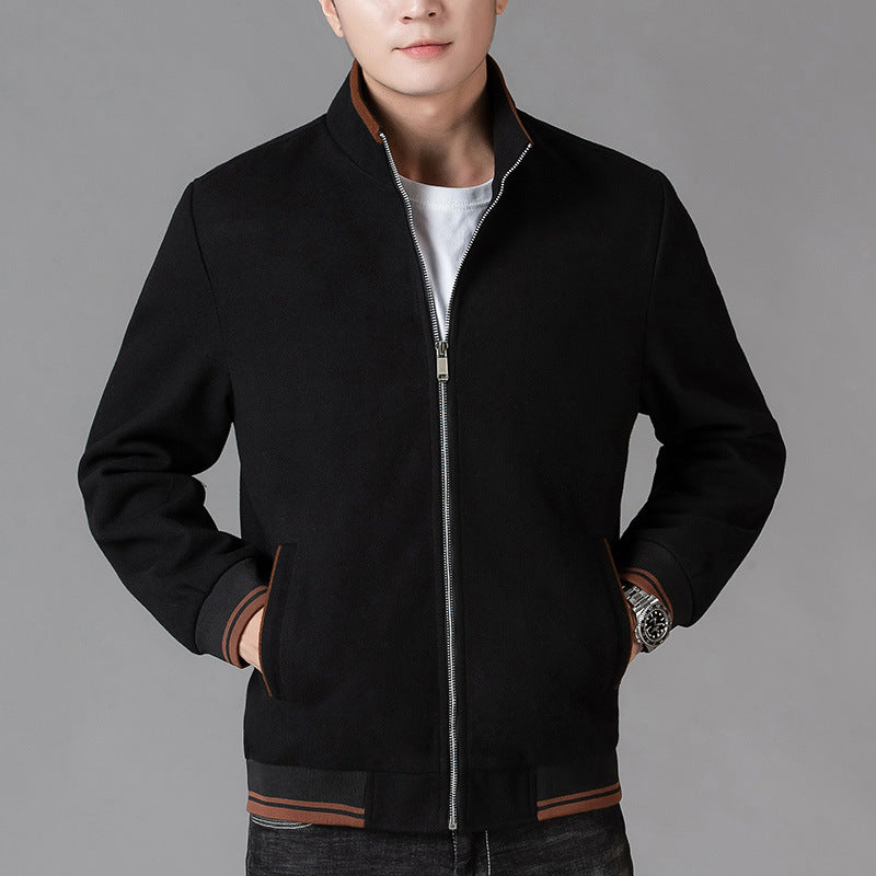 Autumn Clothing Coat Men's Woolen Fleece Jacket Top Best YouTube Store