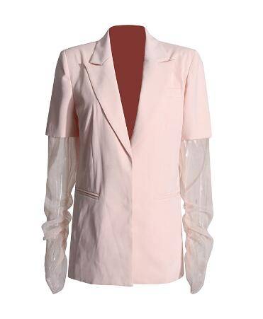 Ladies' Long Sleeve Suit Jacket with Bright Diamonds Pi-Mart