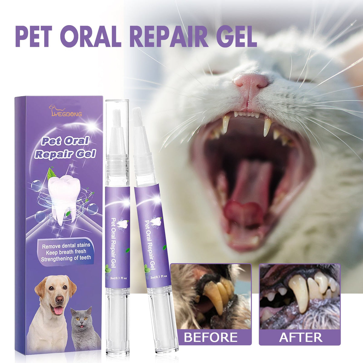 Pet Oral Repair Gel Care Cleaner Pets Fashion