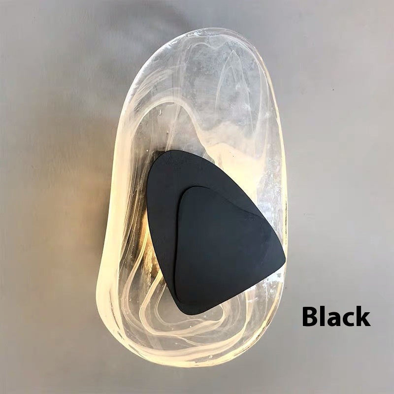 Modern Minimalist Glass Wall Lamp Creative Background Wall LED Lamp PearlNestDecor.com
