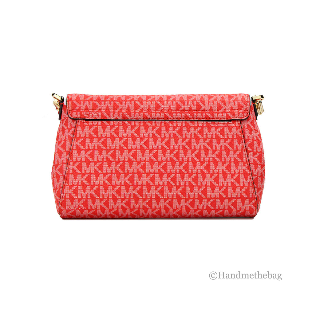 Michael Kors Jet Set Medium Dark Sangria Convertible Pouchette LadyShow.Store