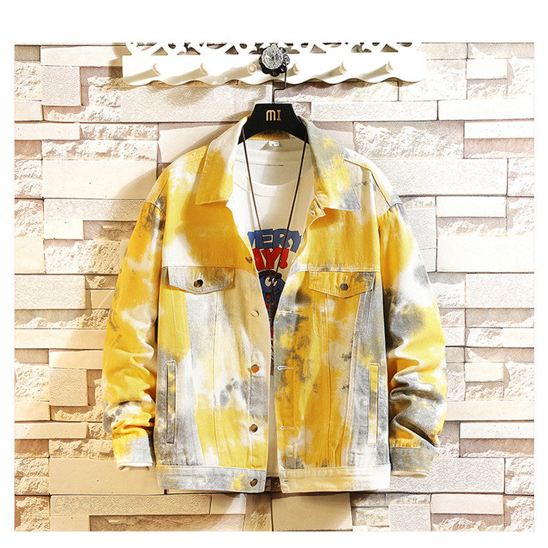 Men's Camouflage Color Denim Jacket Pi-Mart