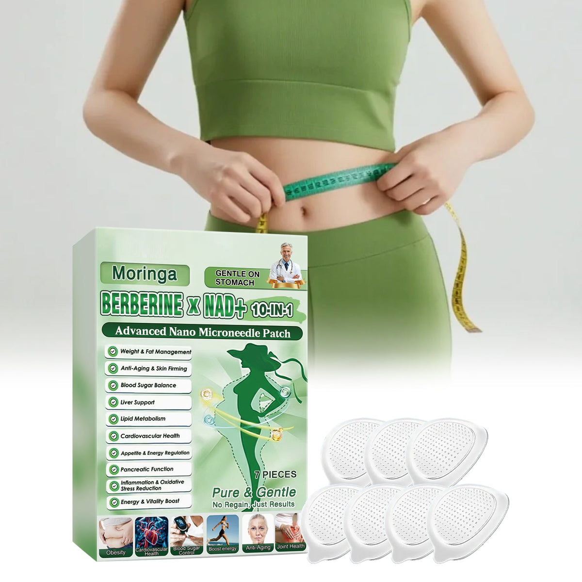 Moringa Care Microneedle Patch 7 Pieces 1Box Tri Light Beauty