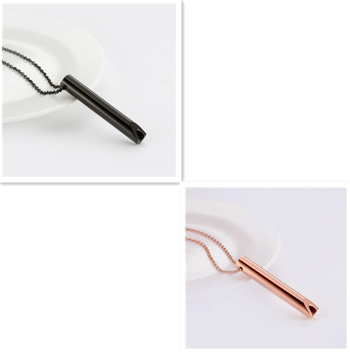 Breathing Necklace Adjustable Breathing Relieve Pressure Ornament Stainless Steel Decompression Jewelry CJD2