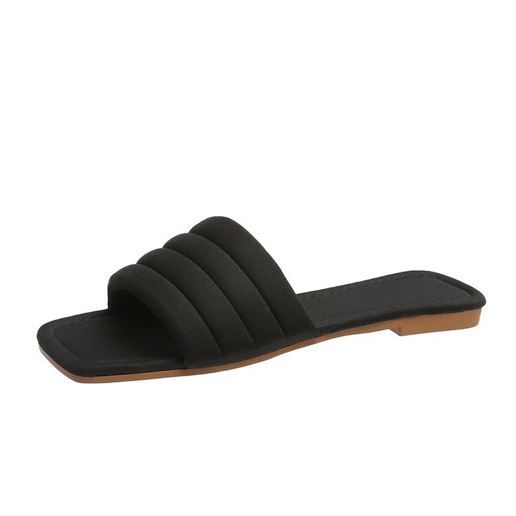 Summer European And American New Fashion Suede Square Head Casual Beach Sandals LadyShow.Store