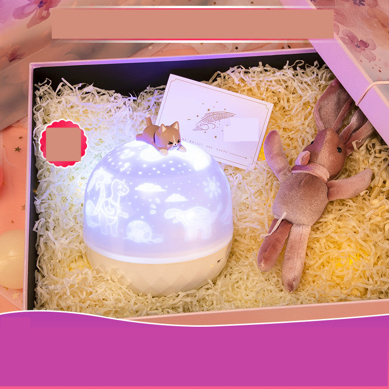 Children's Bedroom Dream Rotating Gypsophila Projection Lamp