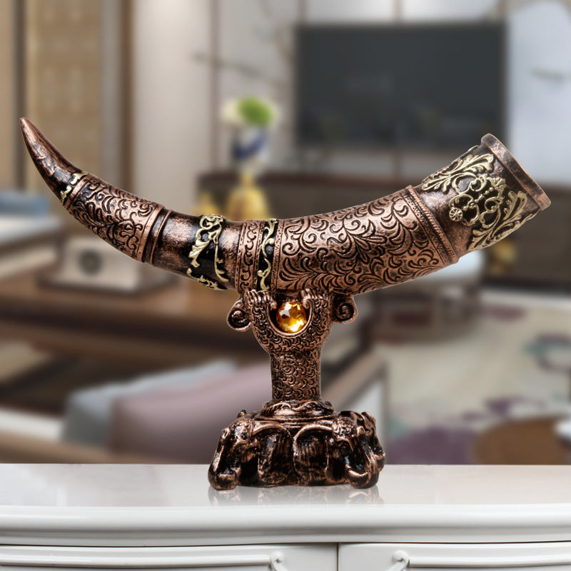 Imitation Ivory Sculpture Home Decoration Crafts PearlNestDecor.com