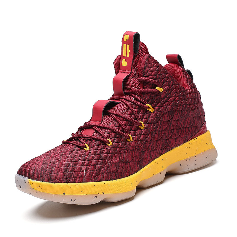 Shock-absorbing large size basketball shoes high to help outdoor sports shoes Best YouTube Store