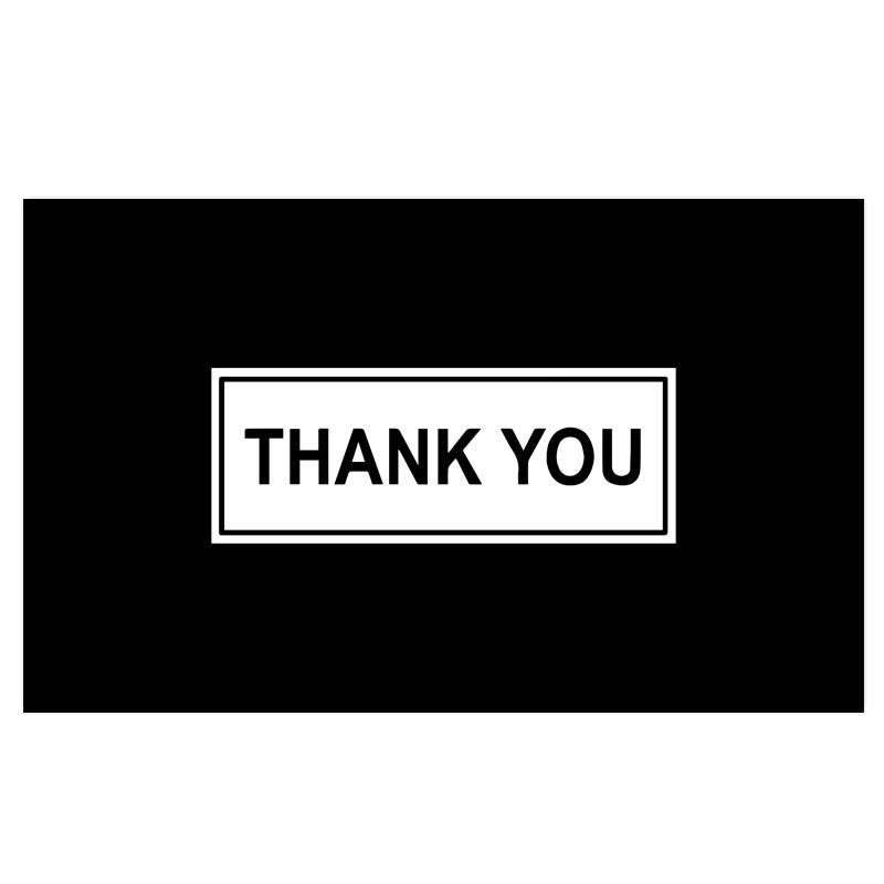 Gift Packaging 50 SheetsPack Simple Black Thank You Cards CJD