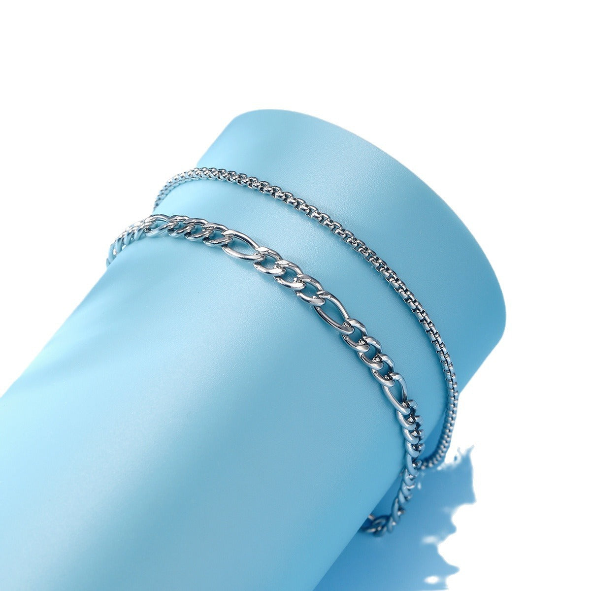 Fashion Personality Flat Cuban Link Chain Bracelet LadyShow.Store