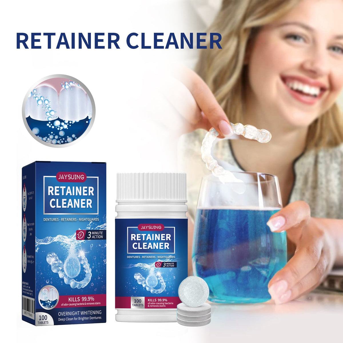 Dental Implant Cleaning Tablets 1 00 Tablets Per Box Tri Light Beauty