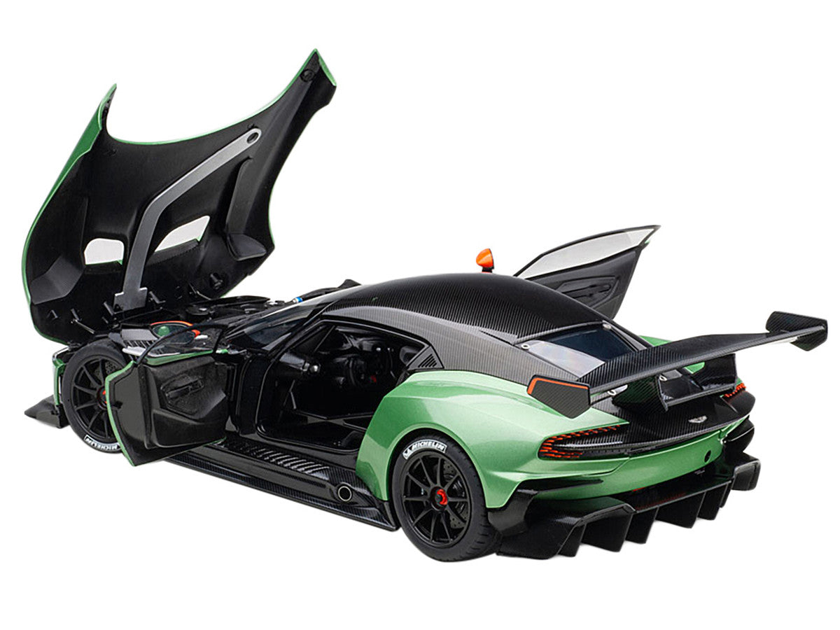 Aston Martin Vulcan Apple Tree Green Metallic with Orange Accents and Carbon Top 1/18 Model Car by Autoart LuxuryLifeWay Online Store