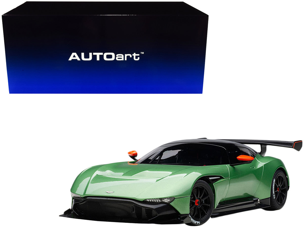 Aston Martin Vulcan Apple Tree Green Metallic with Orange Accents and Carbon Top 1/18 Model Car by Autoart LuxuryLifeWay Online Store