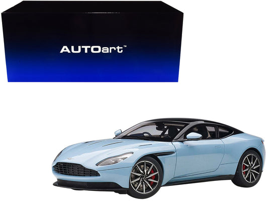 Aston Martin DB11 Q Frosted Glas Blue with Black Top 1/18 Model Car by Autoart LuxuryLifeWay Online Store