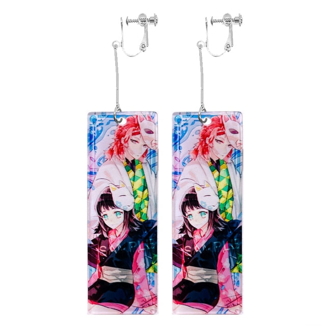 Acrylic Tanjiro Earrings Pi-Mart