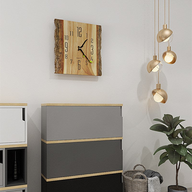 Nordic Simple and Creative Tree Pattern Wall Clock PearlNestDecor.com