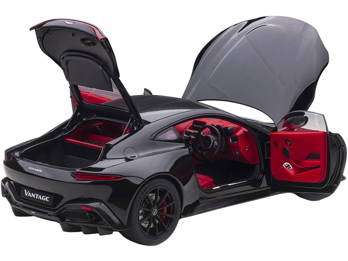 2019 Aston Martin Vantage RHD (Right Hand Drive) Jet Black with Red Interior 1/18 Model Car by Autoart LuxuryLifeWay Online Store