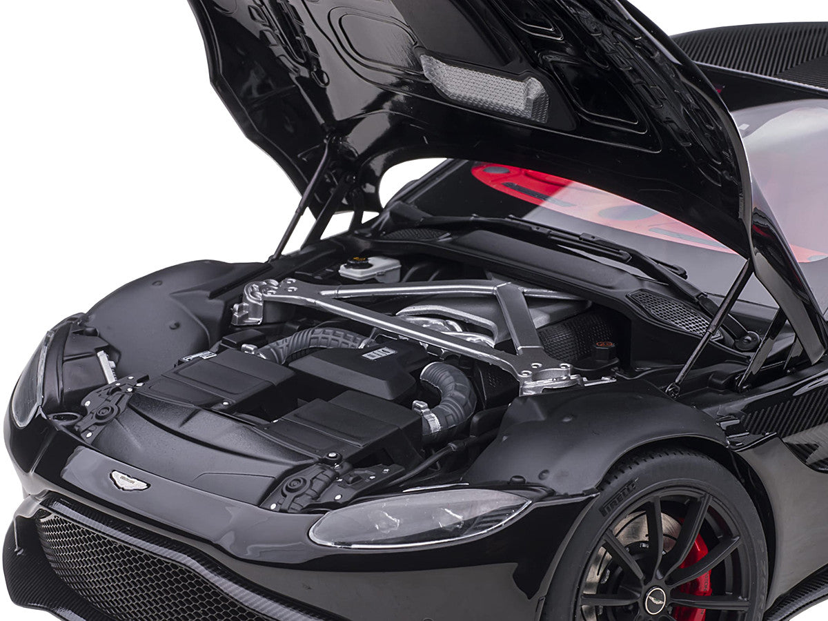 2019 Aston Martin Vantage RHD (Right Hand Drive) Jet Black with Red Interior 1/18 Model Car by Autoart LuxuryLifeWay Online Store