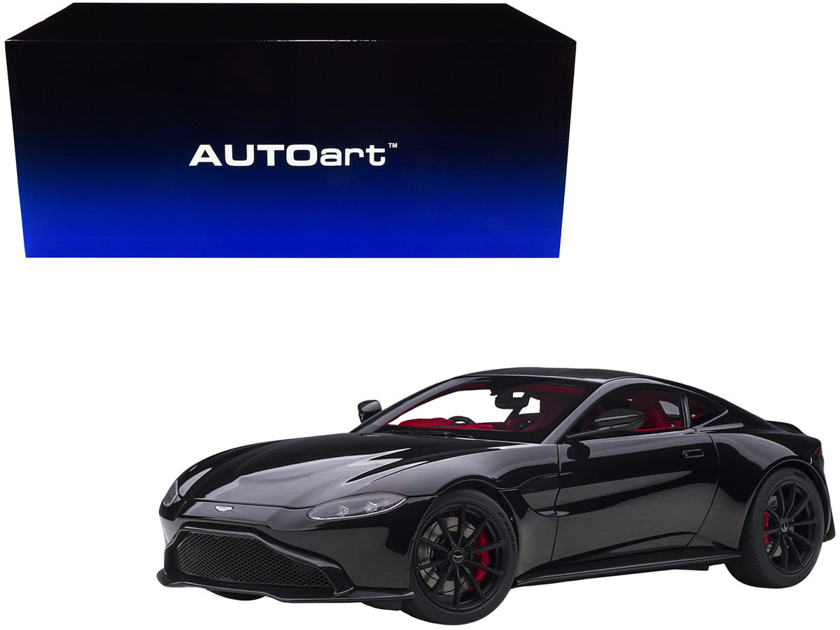 2019 Aston Martin Vantage RHD (Right Hand Drive) Jet Black with Red Interior 1/18 Model Car by Autoart LuxuryLifeWay Online Store