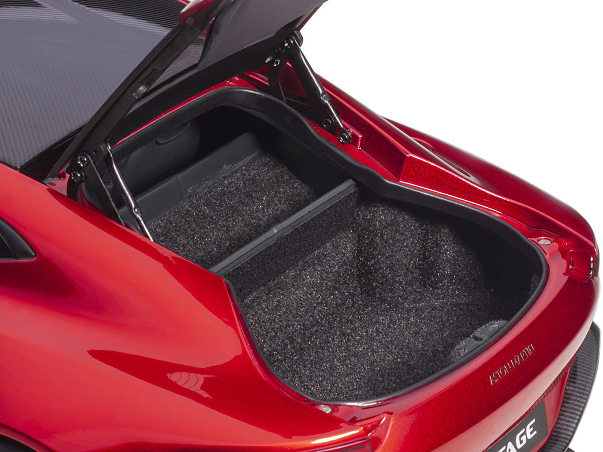2019 Aston Martin Vantage RHD (Right Hand Drive) Hyper Red Metallic with Carbon Top 1/18 Model Car by Autoart LuxuryLifeWay Online Store