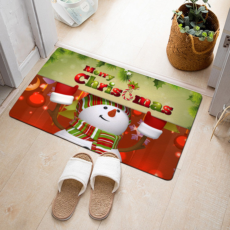 Christmas Floor Mat Bedroom Bathroom Home Absorbent Non-slip