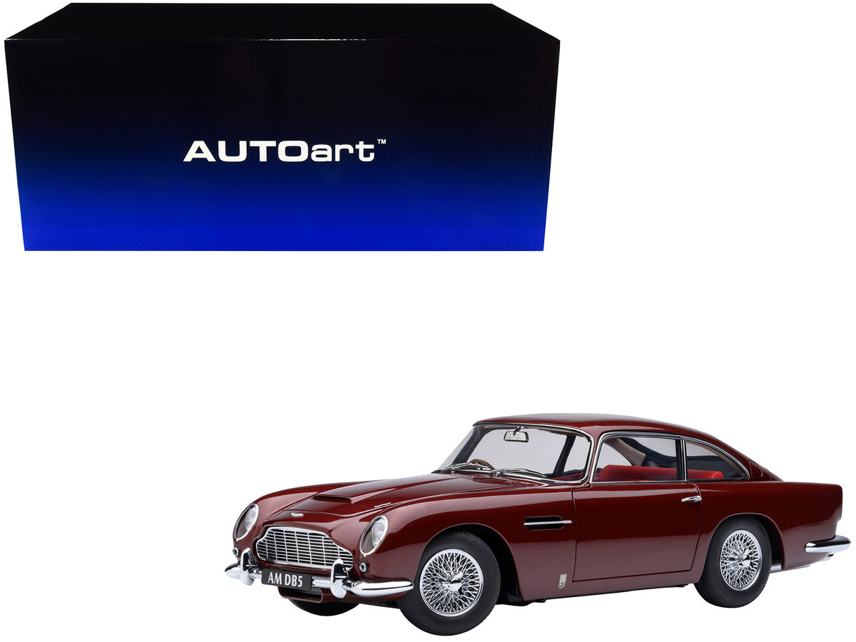 Aston Martin DB5 RHD (Right Hand Drive) Dubonnet Rosso Red Metallic 1/18 Model Car by Autoart LuxuryLifeWay Online Store