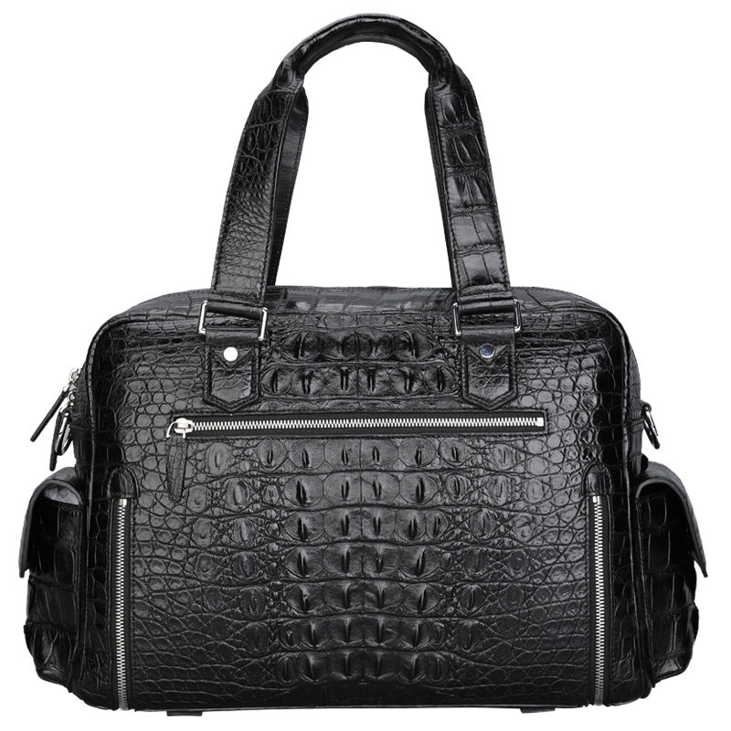 Genuine Leather Crocodile Leather Men's Luggage Bag Outdoor Travel Large Handbag LadyShow.Store