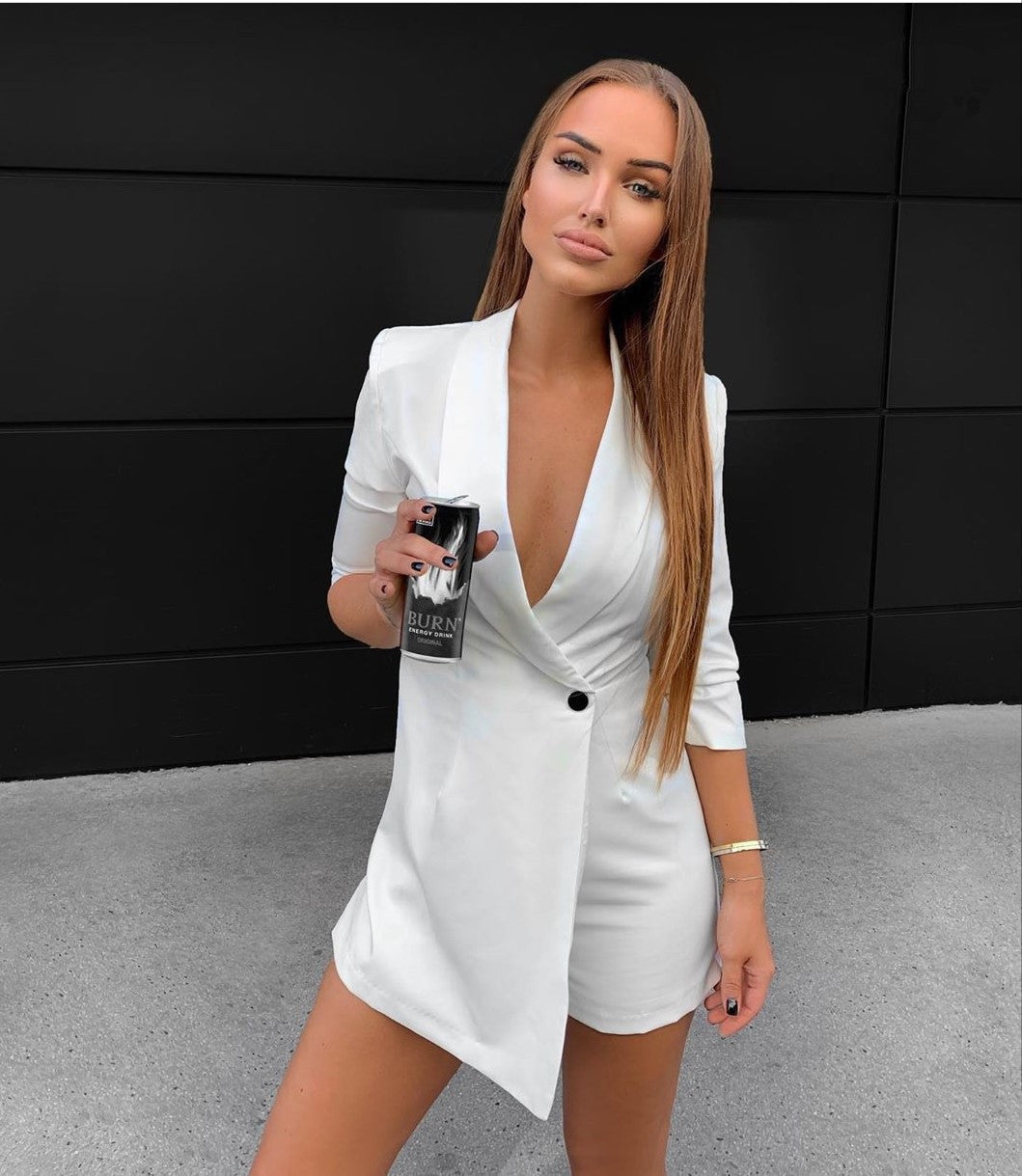 Chic Women's Blazer Jumpsuit NorixaFashion.com