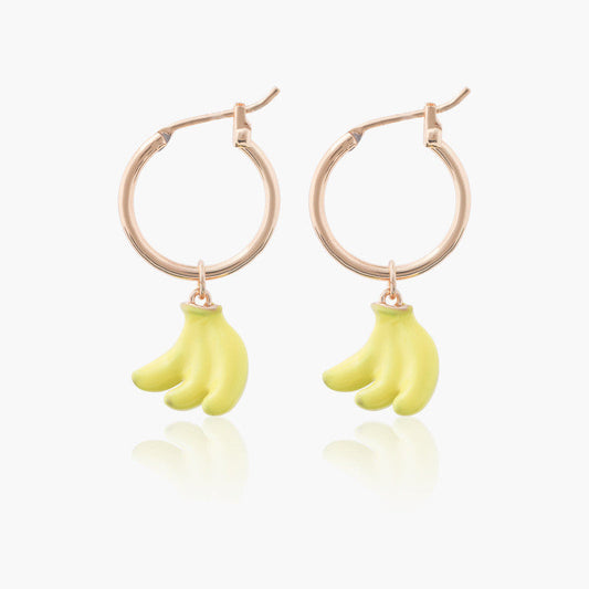 Fruit Banana Earrings S925 Silver Post LadyShow.Store