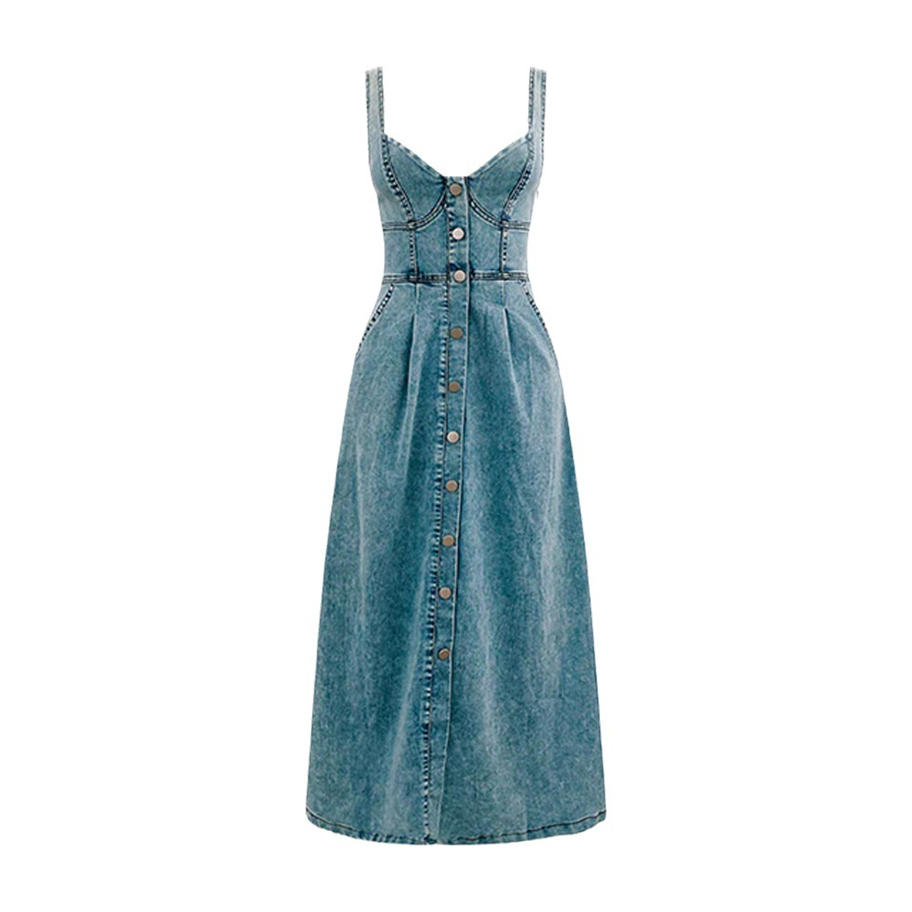 UrbanCharm Denim Midi Dress Pi-Mart
