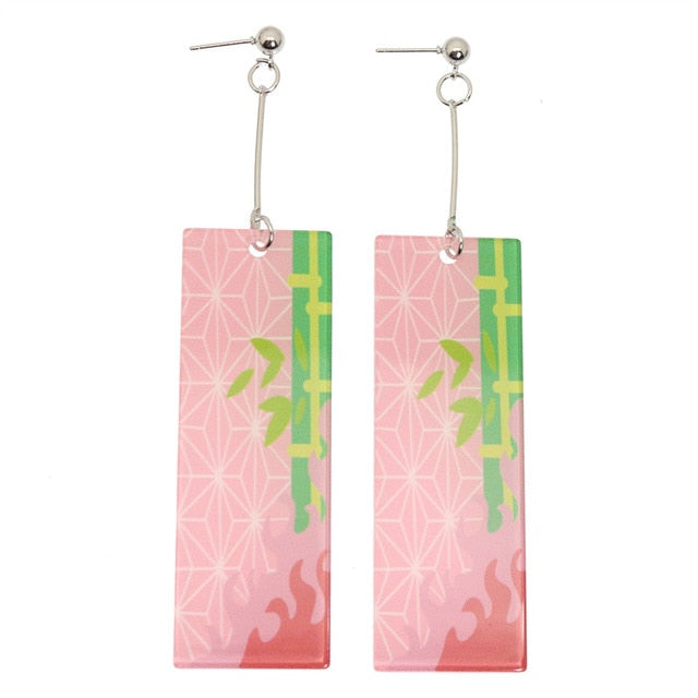 Acrylic Tanjiro Earrings Pi-Mart