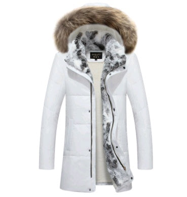 new down jacket men's long section Korean youth lovers men's winter large size coat thickening LadyShow.Store