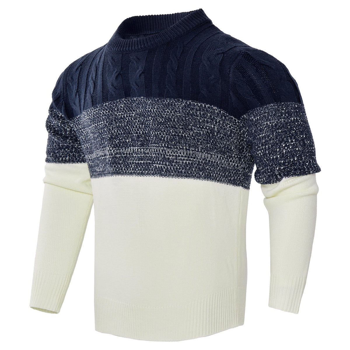 Men's Knitted Sweater Fashion Long-sleeved Pullover Tops Fall And Winter Clothing NorixaFashion.com