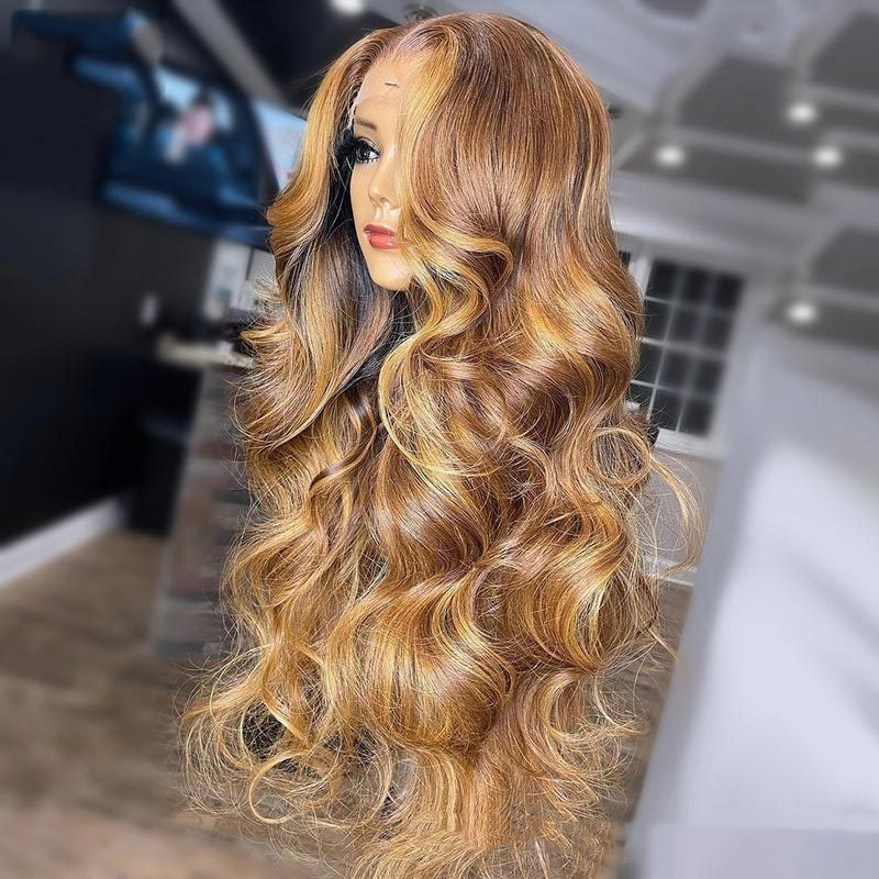 Honey Blonde Body Wave Lace Front Pre Plucked Highlight Wig LuxuryLifeWay Online Store