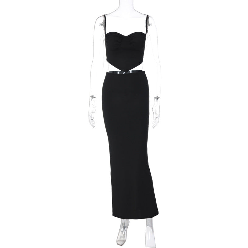 Women's Clothing Spaghetti Straps Chest Wrap Fashion Hip Suit LadyShow.Store