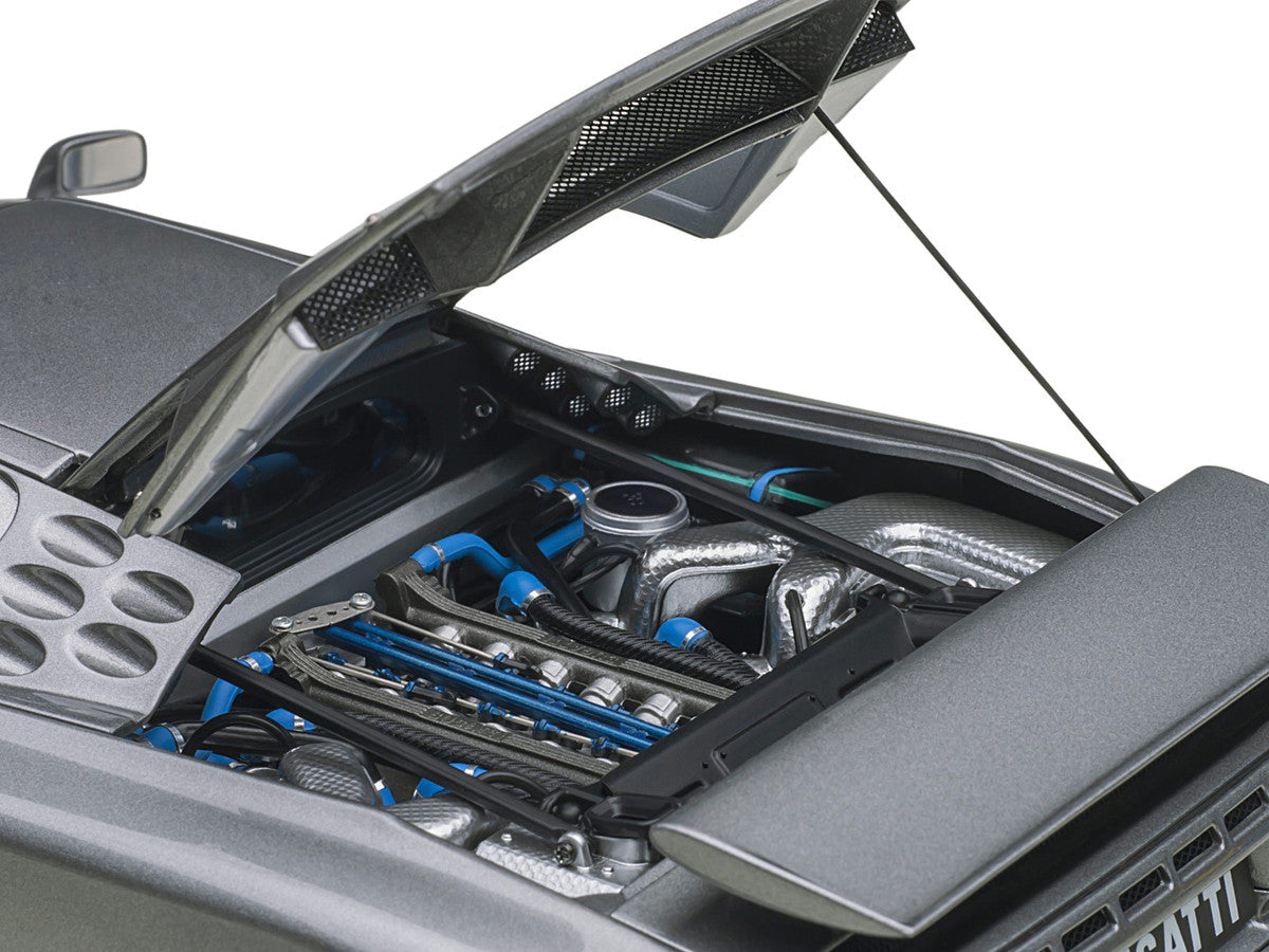Bugatti EB110 SS Super Sport Grigio Metalizzatto Silver Metallic with Silver Wheels 1/18 Model Car by Autoart LuxuryLifeWay Online Store