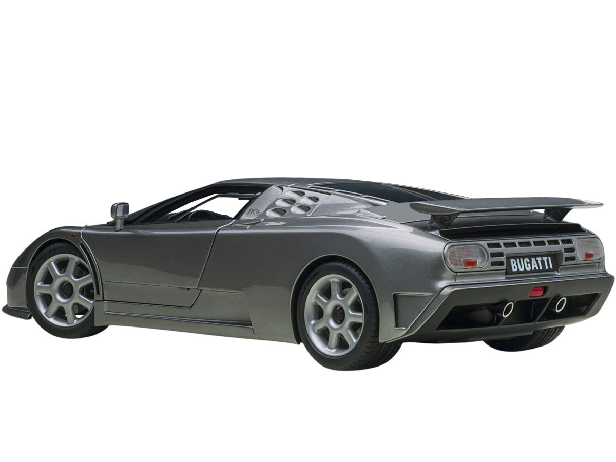 Bugatti EB110 SS Super Sport Grigio Metalizzatto Silver Metallic with Silver Wheels 1/18 Model Car by Autoart LuxuryLifeWay Online Store
