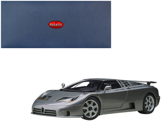 Bugatti EB110 SS Super Sport Grigio Metalizzatto Silver Metallic with Silver Wheels 1/18 Model Car by Autoart LuxuryLifeWay Online Store