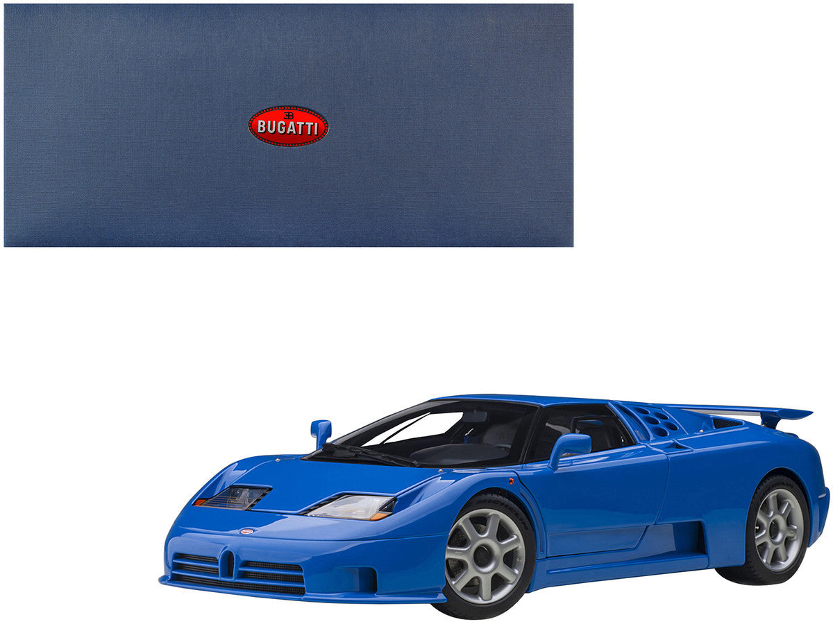 Bugatti EB110 SS Super Sport French Racing Blue with Silver Wheels 1/18 Model Car by Autoart LuxuryLifeWay Online Store