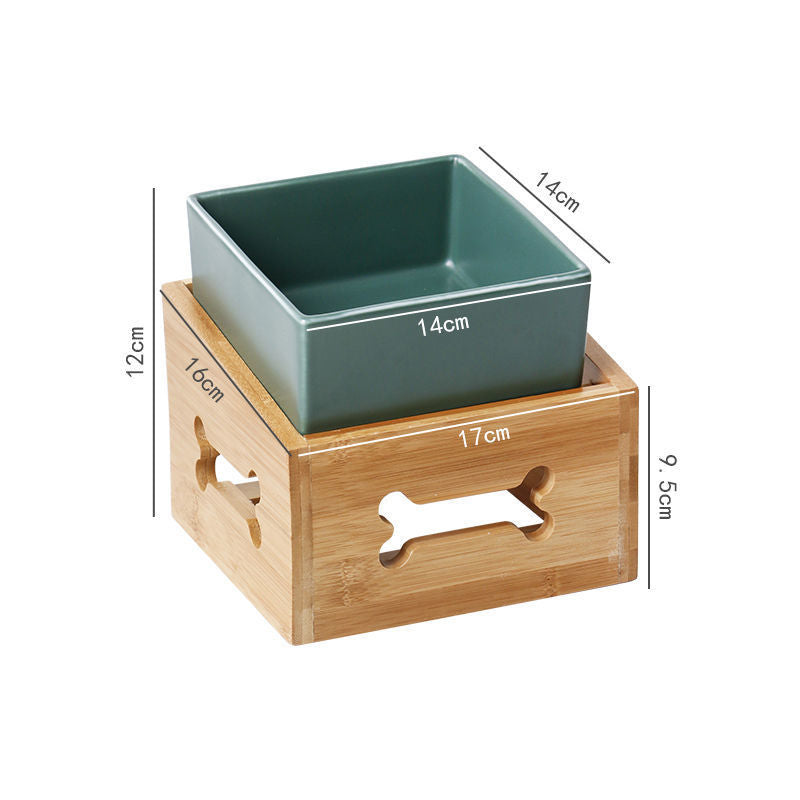 Large Capacity High Stand Ceramic Pet Bowl Pets Fashion